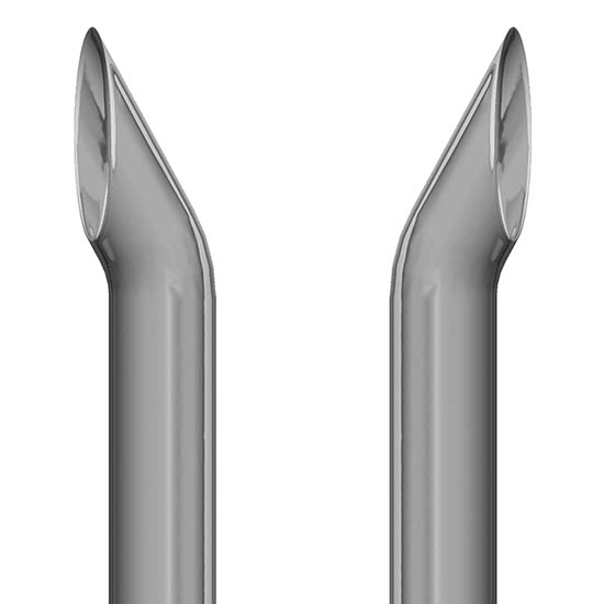 LC 8 X 114 Chrome Short 30 Quiet Stack Kit 2 Piece W/ 6015 8-5 Elbows For Western Star Constellation