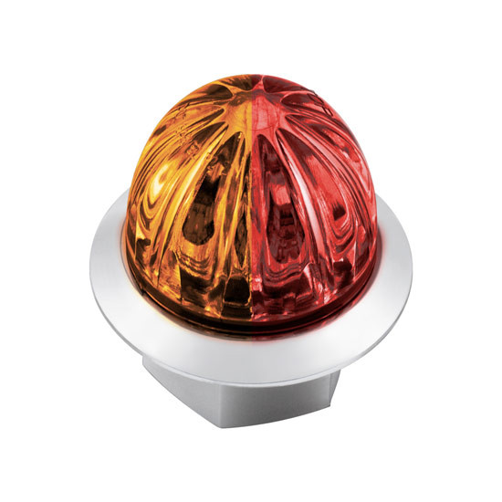 Double Fury Mini Watermelon LED Marker, Clearance & Auxiliary Light W/ Clear Lens & LED Color Option
