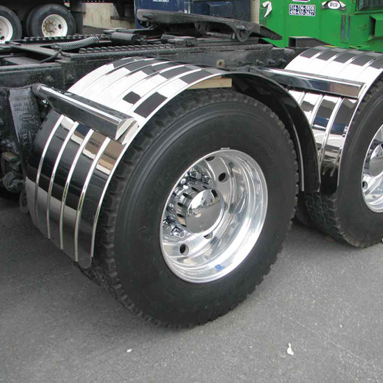 Galvanized Steel 80 Inch Single Axle Fender W/ Thin Beaded Edge