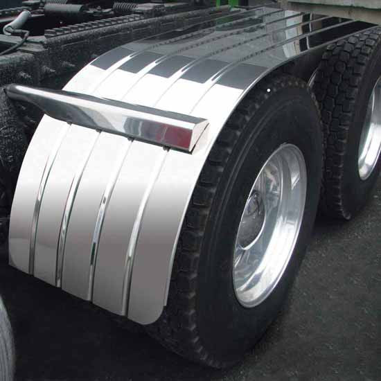 Galvanized Steel 60 Inch 4 Ribbed Half Fenders W/ Beaded Edge