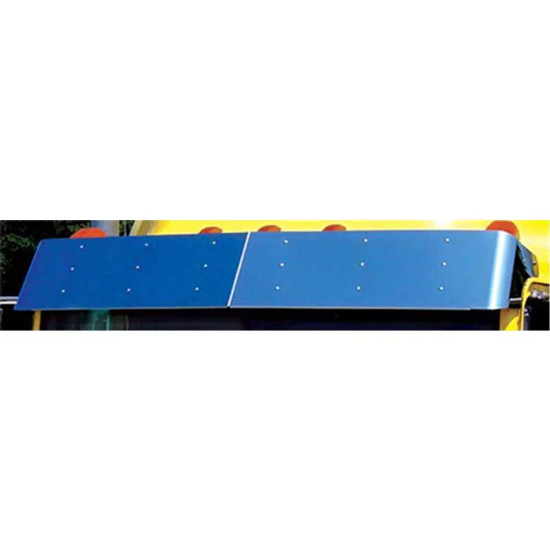 Roadworks 13.5 Louvered Stainless Steel Drop Visor For International 9300 & 9400 Non I-Model