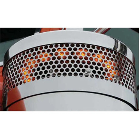 Roadworks 304 Stainless Steel Breather Screen Factory Height W/ Cutout Options For Peterbilt W/ 15 Inch Premium Donaldson