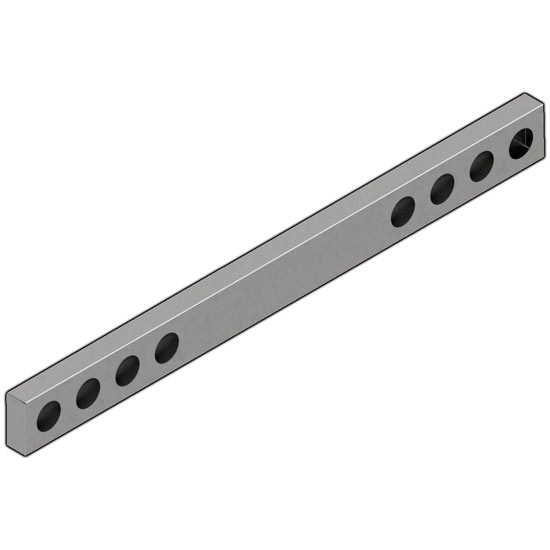 Iowa Customs 96 Inch Stainless Steel Light Bar W/ Light Hole Options