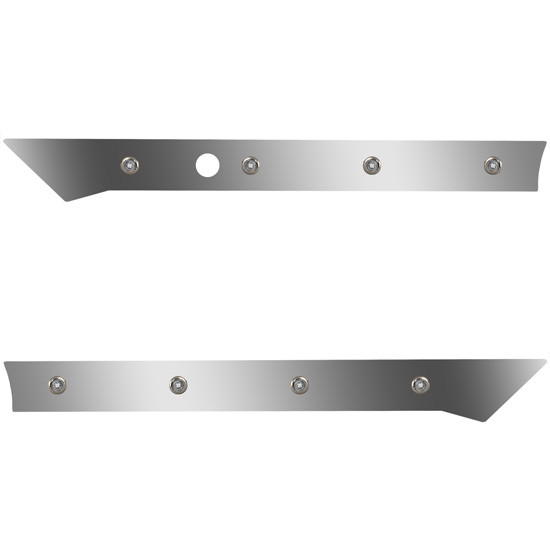 Roadworks 430 Stainless Steel 3 Inch Cab Panel W/ Block Heater Plug Hole & Light Options For Kenworth T680, T880 & W990 Sleepers SBA