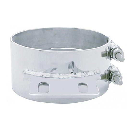 BESTfit Chrome-Plated Stainless Steel Wide Straight Clamp W/ Optional Sizes For Peterbilt