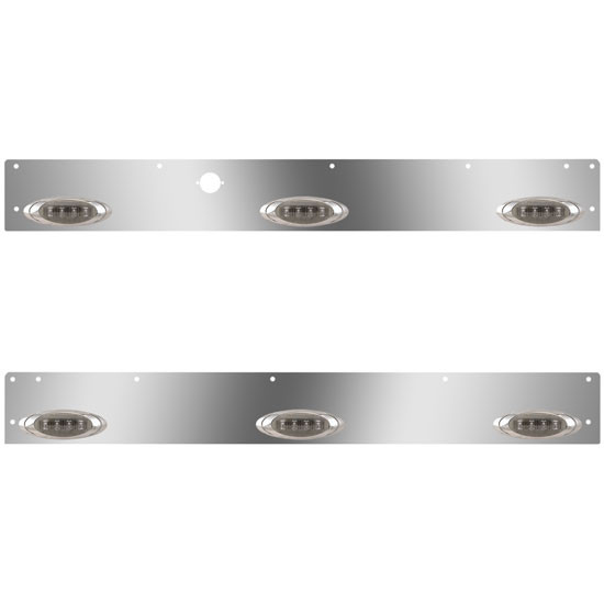 Day Cab Panels W/ 6 P1 Amber/Smoked LEDs, Block Heater Plug For Kenworth T800, W900