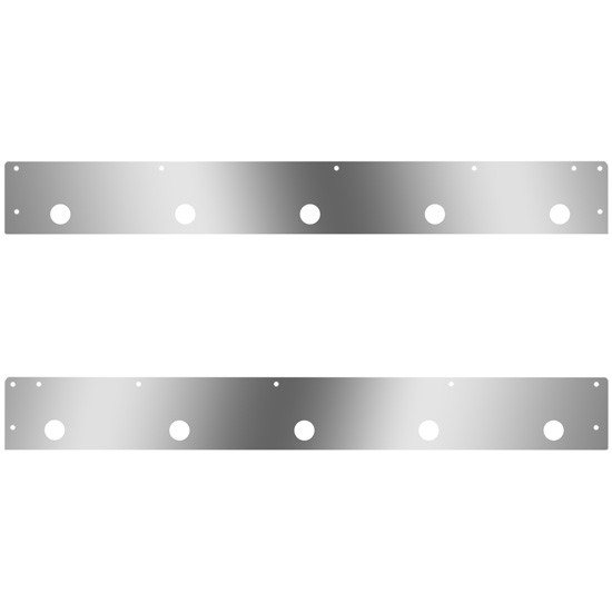 Stainless Steel Cab Panels W/ 10 - 2 Inch Light Holes For Kenworth T800, W900