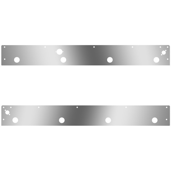 Cab Panels W/ 8 Round 2 Inch Light Holes, Block Heater Plug, Dual Step Light Holes For Kenworth T800, W900