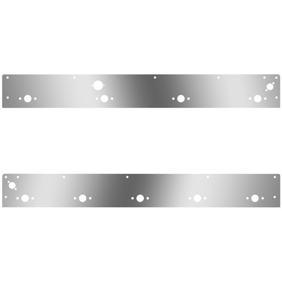 Day Cab Panels W/ 9 Total P3 Light Holes, Block Heater Plug Hole, Dual Step Lights For Kenworth T800 Split Fender