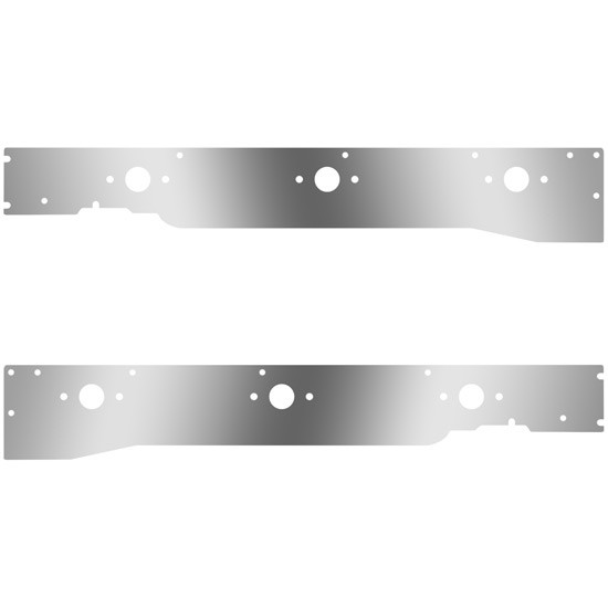 Stainless Steel Cab Panels W/ 6 P1 Light Holes For Kenworth T660 W/ Rear Mount Exhaust 2013-2017