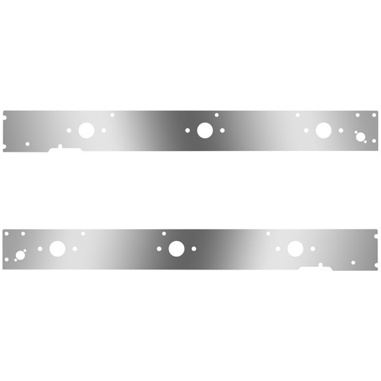 Stainless Steel Cab Panels W/ Dual Step Light Holes, 6 P1 Light Holes For Kenworth T660 W/ CME