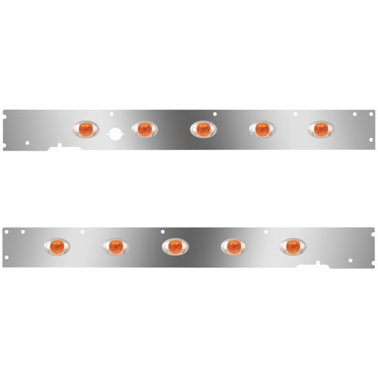 Cab Panels W/ Block Heater Plug Hole, 10 P3 Amber/Amber LEDs For Kenworth T660 W/ CME 2013-2017