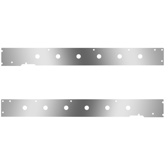 Stainless Steel Cab Panels W/ 12 - 3/4 Inch Light Holes For Kenworth T660 W/ CME 2013-2017