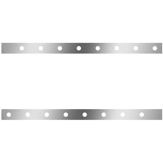 Stainless Steel Cab Panels W/ 16 Round 3/4 Inch Light Holes For Kenworth W900L Aerocab 1995-2010
