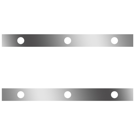 38 Inch Stainless Steel Sleeper Panels W/ 6 Round 2 Inch Light Holes For Kenworth T660, T800, W900