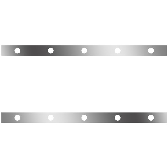 62 Inch Stainless Steel Sleeper Panels W/ 10 Round 2 Inch Light Holes For Kenworth T660, T800, W900
