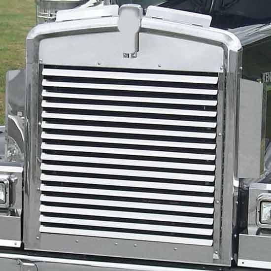 304 Stainless Steel 16 Louver Grille Insert For Kenworth W900L