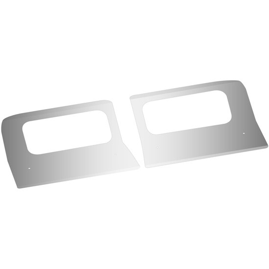 Kenworth W900L Front Fender Shields - Stainless Steel