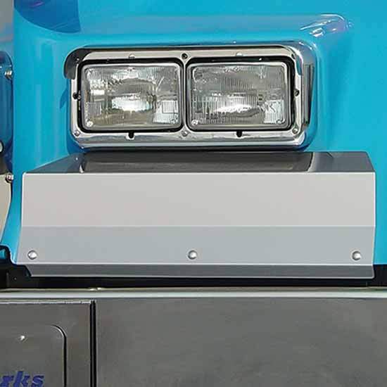 Kenworth W900L Blank Fender Shields - Stainless Steel