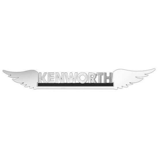 Double Wing Hood Kenworth Emblem Trim Mirror Finish 304 Stainless Steel