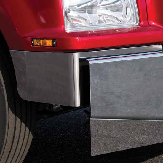 304 Stainless Steel Lower Fender/Behind-Bumper Trim For Kenworth T880 SBA W/ Roadworks Fender Guard