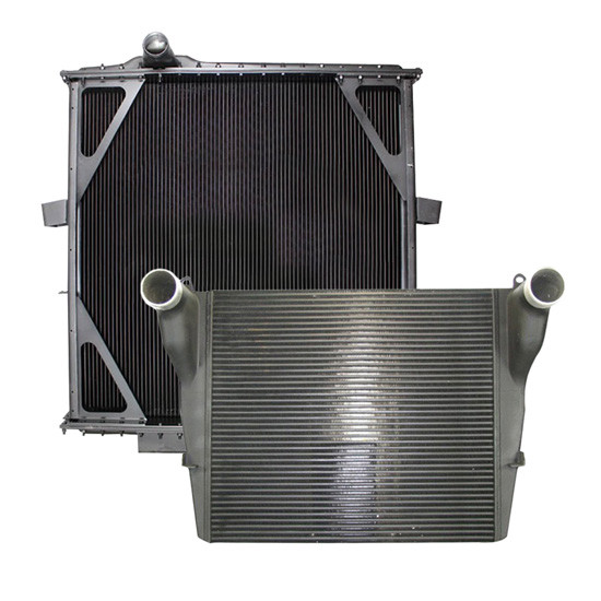 BESTfit Copper Brass Radiator & Charge Air Cooler Kit 36.25 X 34.625 X 2.5 Inch 4 Row For Peterbilt 379, 378, 377, 385, 357