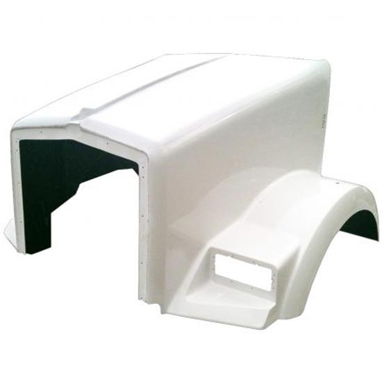 Jones Performance Fiberglass Hood W/ 60 Inch Centerline & Fenders For Kenworth T800 AeroCab Replaces K146-1293, K1146-1311, K146-1312