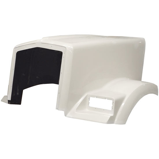 Jones Performance Fiberglass Hood W/ 60 Inch Centerline & Fenders For Kenworth T800 AeroCab W/ Split Fender Replaces K146-1306, K146-1307