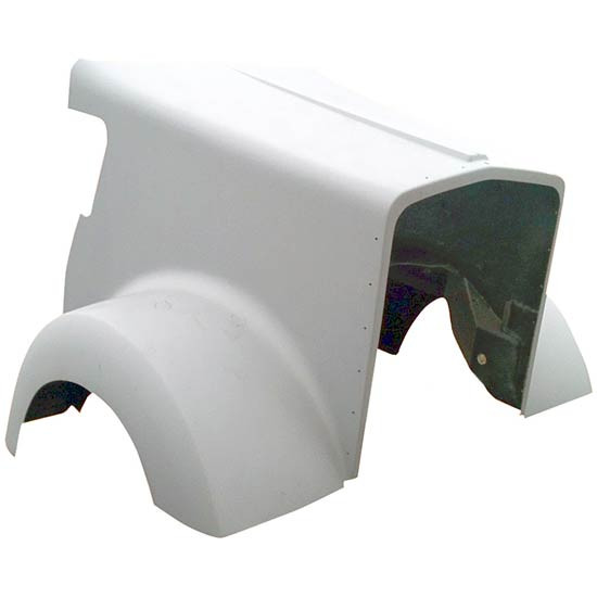 Jones Performance Fiberglass Hood W/ 66 Inch Centerline & Fenders For Kenworth W900L AeroCab W/O Metton Hood Replaces K146-1326, K146-1325