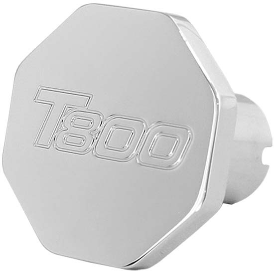 Chrome-Plated Aluminum Octagon Knob With Kenworth T800 Logo Engraved