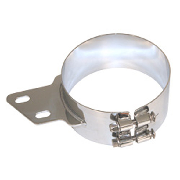 Peterbilt 377, 378, 379, 386, 388, 389 6 Inch Angled Exhaust Mounting Clamp By Lincoln Chrome Replaces 50BJ-APB600SCP