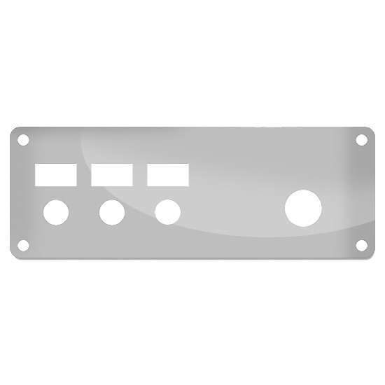 RoadWorks Stainless Steel Ignition Switch Panel Trim W/ 3 Holes For Kenworth