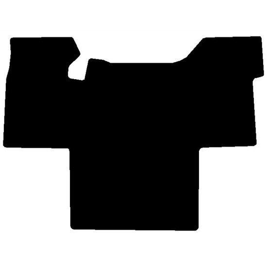 Black Front Floor Mats For Kenworth T680 With Automatic Transmission & Stationary Passenger Seat