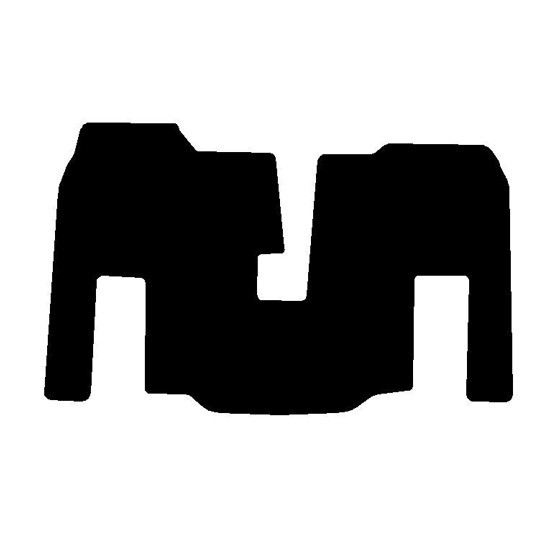 Black Front Floor Mats For Kenworth T2000 With Manual & Automatic Transmissions
