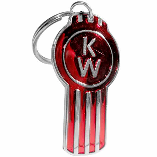 Metal Kenworth Logo Keychain - Red