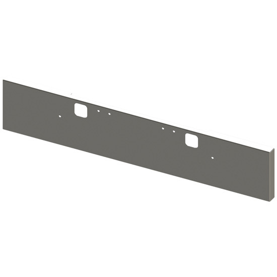 Lincoln Chrome Steel 18 Inch Texas Boxed End Bumper, 10 Gauge W/ Mounting & Tow Holes For 2004 - 2007 Freightliner Classic 132XL, 120