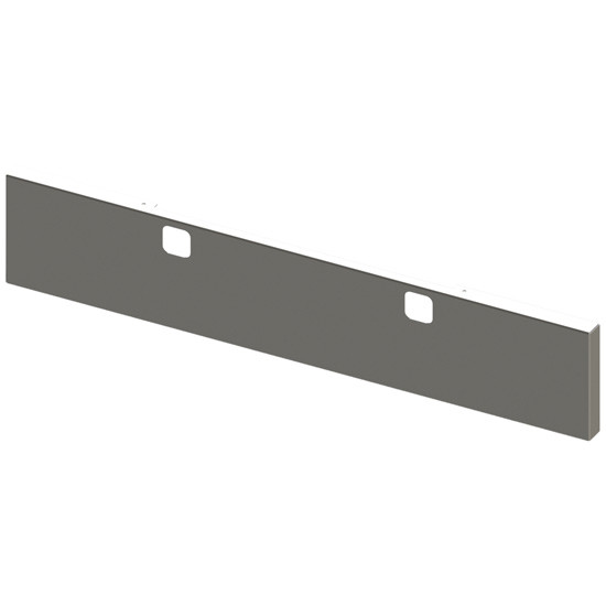 Lincoln Chrome 18 Inch Chrome Plated Texas Blind Mount Boxed End Bumper 10 Gauge W/ Tow Holes & Black Steel Mounting Plates For Freightliner Classic 132Xl & 120 2004 Thru 2007