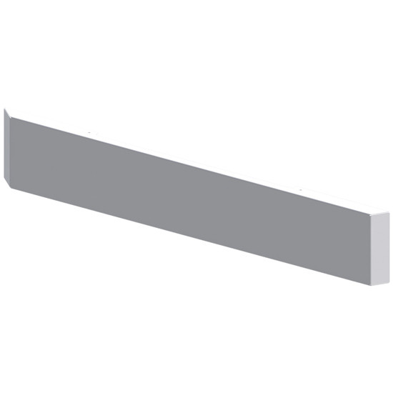 Lincoln Chrome 18 Inch Chrome Plated Texas Blind Mount Mitered End Bumper, 10 Gauge, Blank W/ Black Steel Mounting Plates For Freightliner Classic 132Xl & 120 2004 Thru 2007