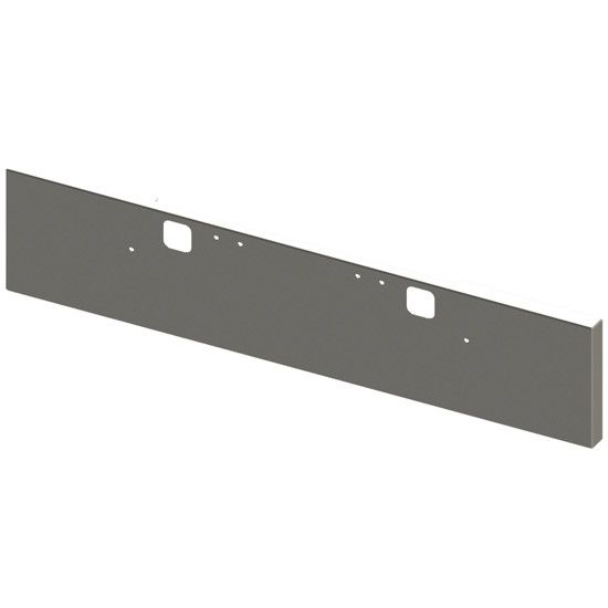 Lincoln Chrome Steel 20 Inch Texas Boxed End Bumper, 10 Gauge W/ Mounting & Tow Holes For 2004 - 2007 Freightliner Classic 132XL, 120