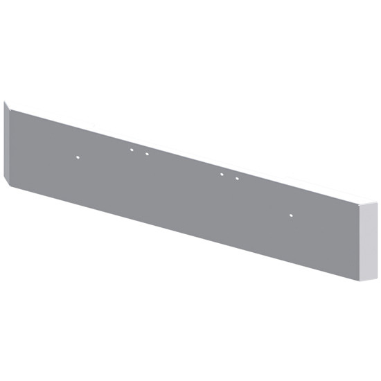 Lincoln Chrome Steel 20 Inch Texas Mitered End Bumper, 10 Gauge W/ Mounting Holes For 2004 - 2007 Freightliner Classic 132XL, 120