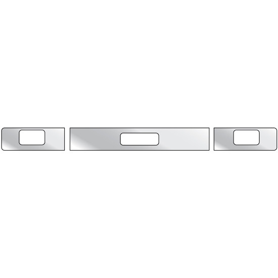 RoadWorks Bumper Trim Kit W/ Center Tow & Fog Light Holes For Freightliner FLD112 & FLD120 Set Back Axle