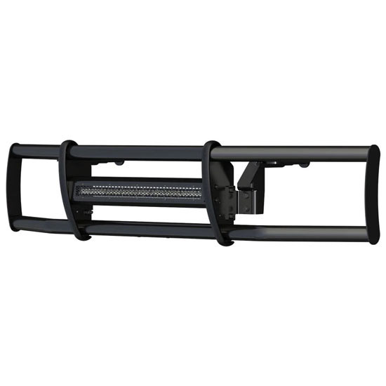 Black Stainless Steel Bumper Guard W/ 30 Inch Single Row LED Light Bar For Freightliner Cascadia 116/126