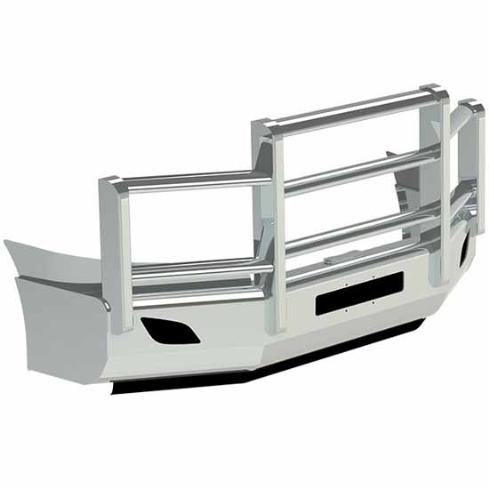 Herd Aluminum AeroPlus Grille Guard W/ Air Deflector Slam Latch & Lift Assist For Freightliner Cascadia 113 & 125