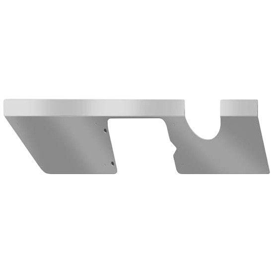 Stainless Steel Front Scuff Panels W/ Exhaust Cutout For Freightliner FLD 120 1994-2009