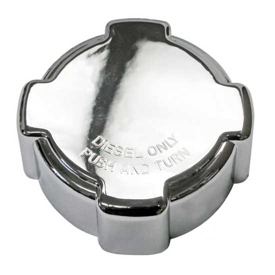 3 Inch Chrome Fuel Cap Cover- Push On For Freightliner