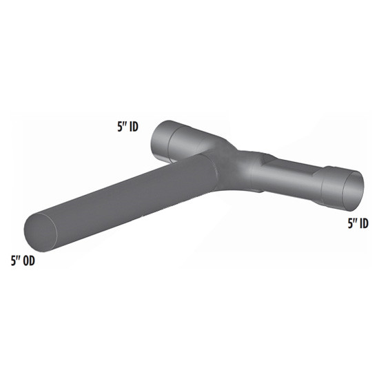 Replacement Alumzd Steel Exhaust Y-Pipe Replaces A04-16885-024 For Freightliner Classic XL/120 & FLD120