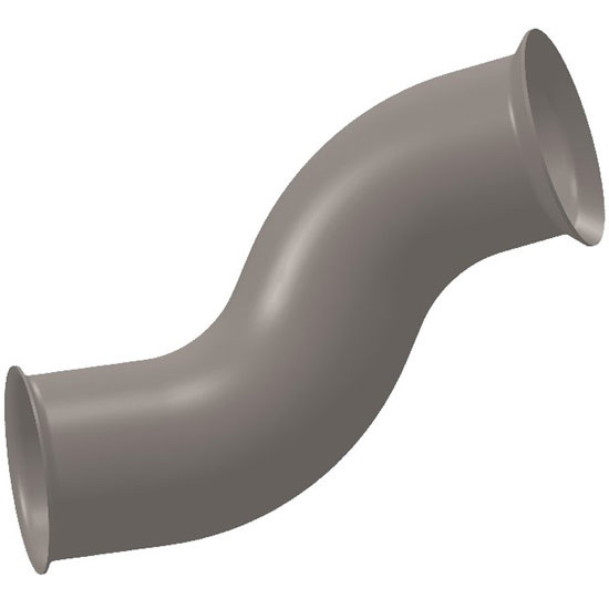 BESTfit 4 Inch Aluminized Flanged Exhaust Pipe Replaces 04-27981-000 For Freightliner Cascadia 113/125
