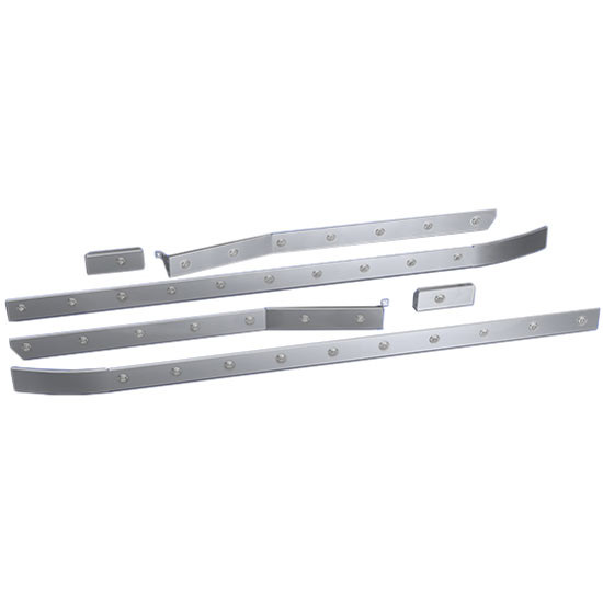 3 Inch SS Cab-Sleeper Panels W/ 36 - 3/4 Inch Amber/Clear LEDs For Freightliner Cascadia 116BBC