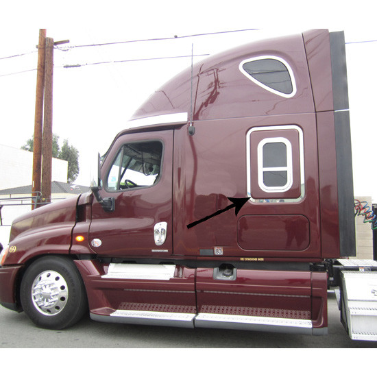 Stainless Steel Sleeper Window Outer Frame Trim For Freightliner Cascadia