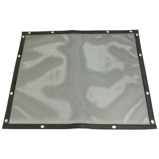 Plain Black Mesh Bug Screen W/ Black Vinyl For Freightliner Century - 2004 & Newer